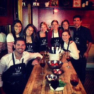 Foursquare entertains guests in a private Cooking class